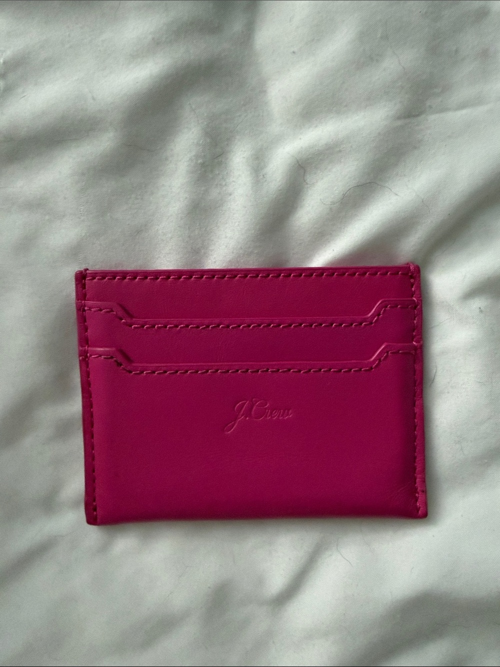 J. Crew Pink Leather Card Case